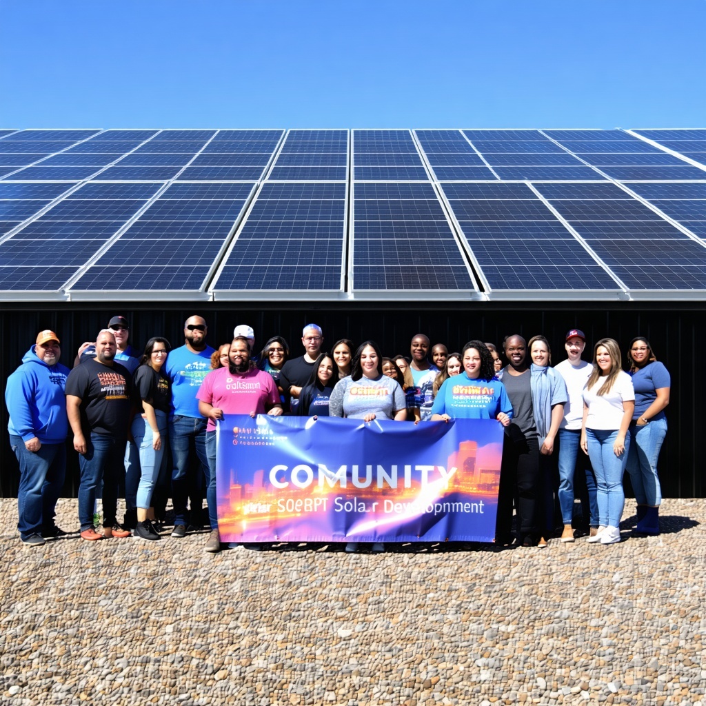 Community in support of solar development large scale