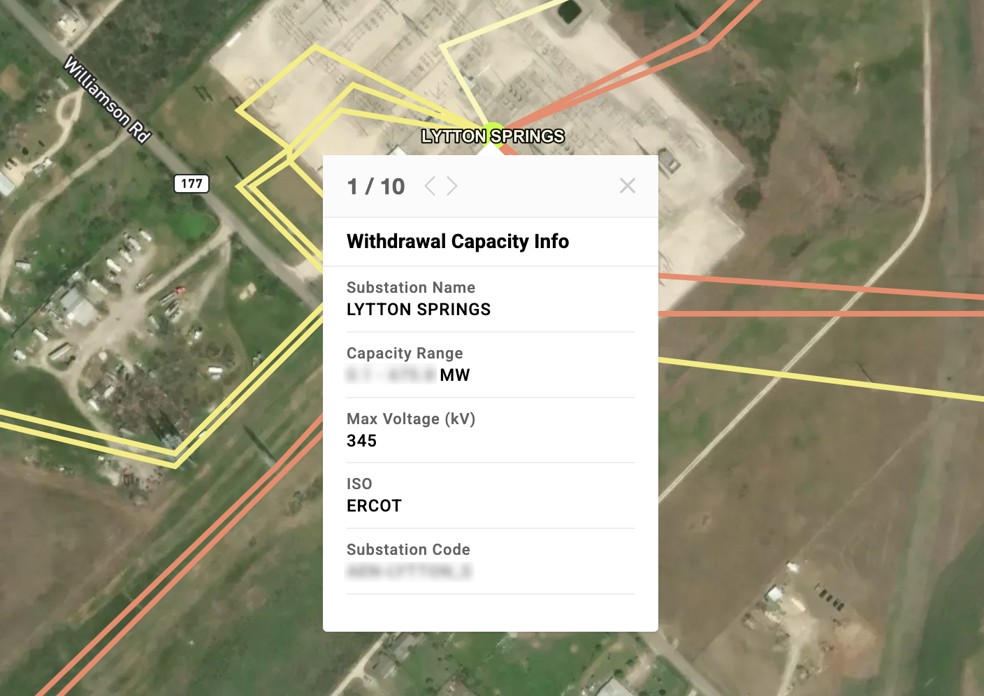 Withdrawal capacity card